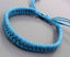 Bracelet Brésilien amitié bleu turquoise 100 % coton