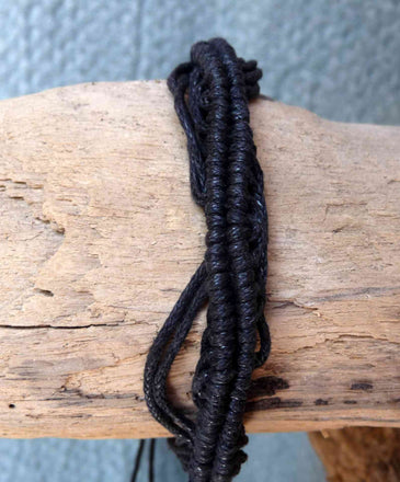  BRACELET BRÉSILIEN AMITIÉ NOIR 100 % COTON