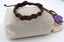 Bracelet amitié homme ou ado en 100 % coton marron chocolat