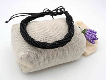 Bracelet amitié homme ou ado en 100 % coton noir