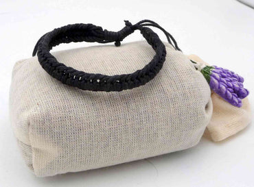 Bracelet amitié homme ou ado en 100 % coton noir