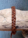 Bracelet réglable homme ou ado en cuir tressé marron