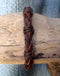 Bracelet réglable ado ou homme en cuir tressé marron chocolat et coton marron