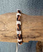 Bracelet réglable pour ado ou homme en cuir tressé Marron et Noir et coton Blanc