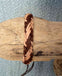Bracelet réglable ado ou homme en cuir tressé naturel et marron chocolat