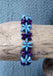  BRACELET BLEU ET VIOLET EN PERLES DE NOIX DE COCO