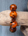 Bracelet en bois de manguier orange