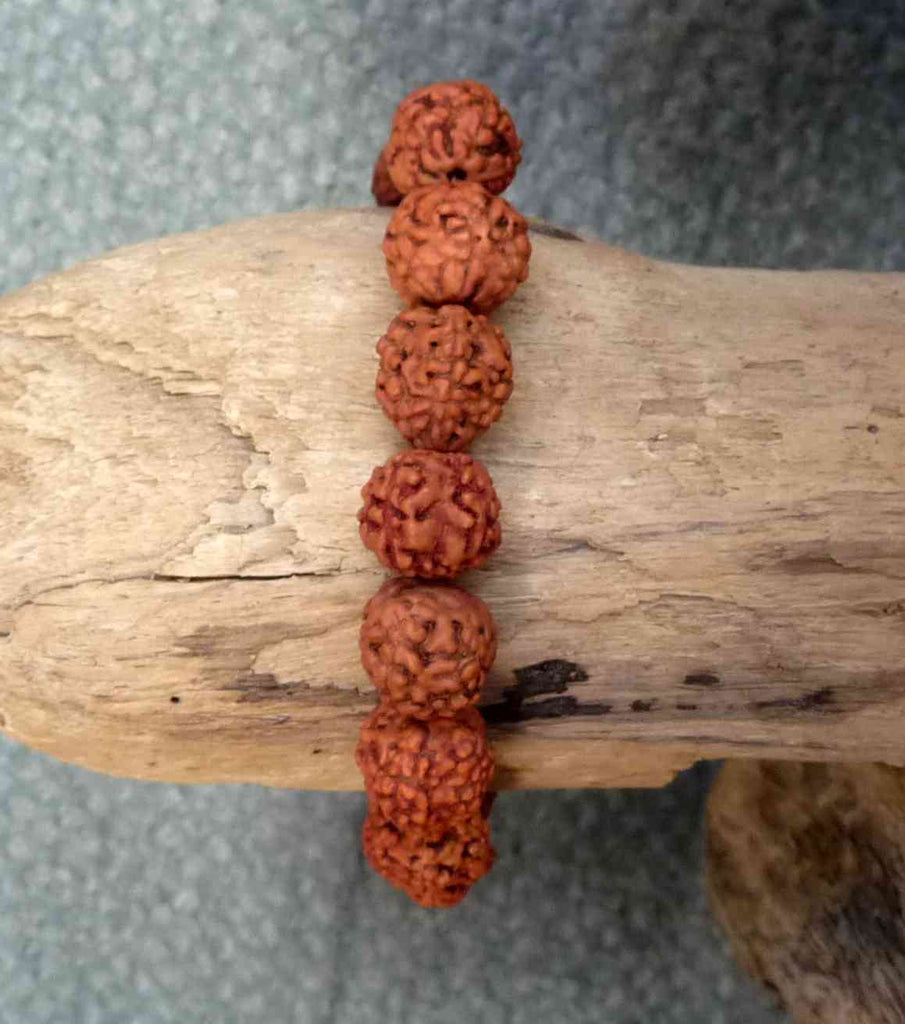 Bracelet mala Tibétain perles en graines de Rudraksha