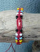  BRACELET EN COTON CIRÉ ET PERLES