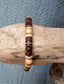 Bracelet surf beige et marron en coco et perles en bois