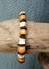 Bracelet élastique surf unisexe en coco, bois et os de buffle taille unique