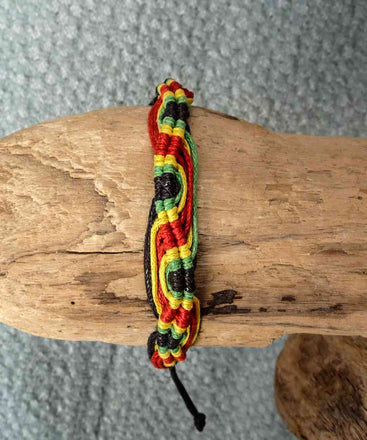  BRACELET BRÉSILIEN AMITIÉ RASTA 100 % COTON