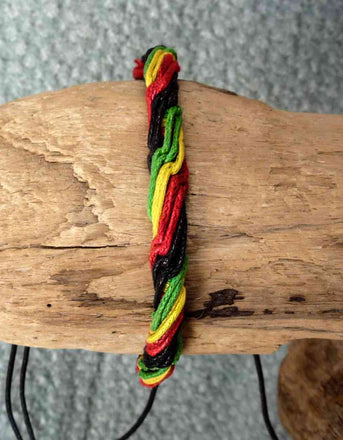  BRACELET BRÉSILIEN AMITIÉ RASTA EN COTON