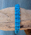 Bracelet Brésilien amitié bleu turquoise 100 % coton