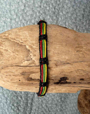  BRACELET BRÉSILIEN AMITIÉ RASTA 100 % COTON