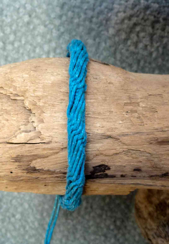 Bracelet Brésilien amitié bleu turquoise 100 % coton