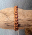 Bracelet en cuir tressé naturel et coton