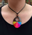 Collier en bois de sono peint multicolore Tegallalang