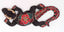 Gecko margouillat salamandre lézard en bois et batik art Java Bleu