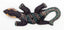 Gecko margouillat salamandre lézard en bois et batik art Java Bleu