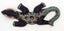 Gecko margouillat salamandre lézard en bois et batik art Java Bleu