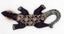 Gecko margouillat salamandre lézard en bois et batik art Java Bleu