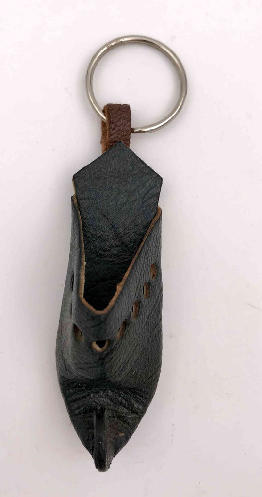 Porte-clés babouche traditionnelle berbère en cuir de chameau