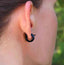Boucles d'oreille créoles piercing en bois