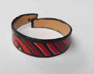 Bague ethnique en cuir artisanat Pérou