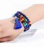 Bracelet multirang 7 chakras - Mala tibétain lapis lazuli & pierres