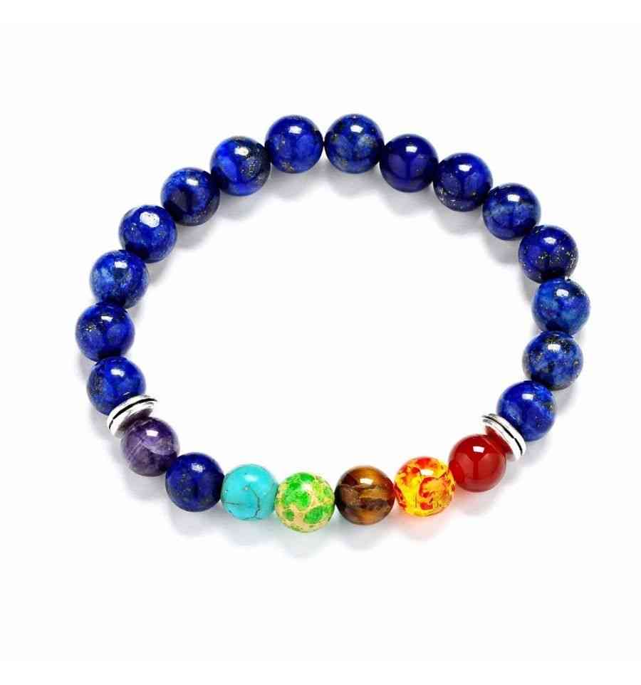 Bracelet 7 chakras en Lapis Lazuli