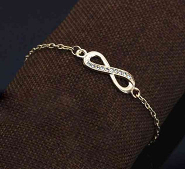 Bracelet Infinity Infini Mode Strass Femme Zirconium