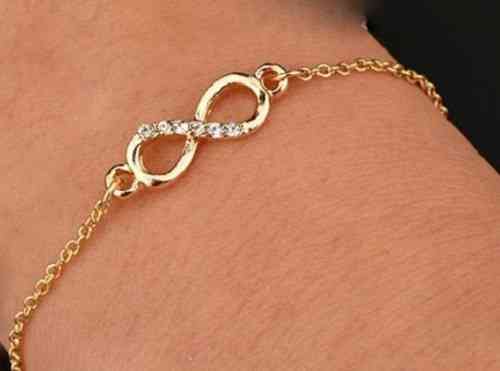 Bracelet Infinity Infini Mode Strass Femme Zirconium