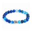 Bracelet Bouddha Thaï argent ou or en Agate bleue