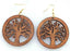 Boucles d'oreilles Arbre de Vie en bois