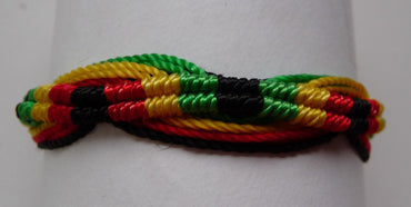  BRACELET BRÉSILIEN AMITIÉ RASTA 100 % COTON