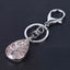 Porte-clefs / bijou de sac en Quartz Rose naturel - Arbre de vie