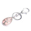 Porte-clefs / bijou de sac en Quartz Rose naturel - Arbre de vie