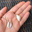 Boucles d'oreilles créoles en coquillages cauris