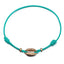 Bracelet fine chaîne dorée avec coquillage cauris blanc et doré