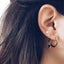 Boucles d'oreilles créoles dorées motif étoile du Nord