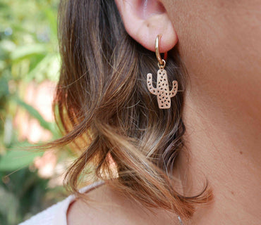 Boucles d'oreilles créoles motif étoile du Nord