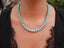 Collier / Ras de cou en Turquoise. Perles de 8 mm. Stabilité et bien-être