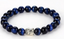 Bracelet Bouddha en Oeil du Faucon (ou Oeil de Tigre bleu) + perle Bouddha
