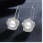 Boucles d'oreilles du Lotus perlé en argent 925