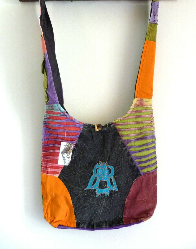 Sac ethnique patchwork à bandoulière hippie bohème