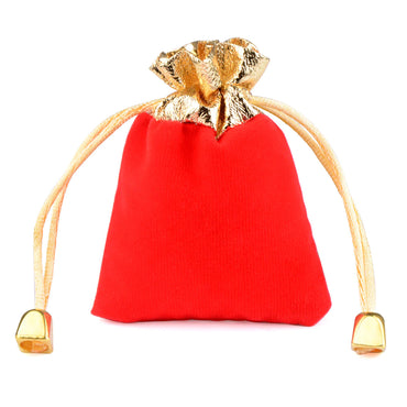 Lot de 5 pochettes cadeau rouges et or Noël