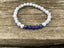 Bracelet élastique Lithothérapie en Howlite naturelle et Lapis Lazuli