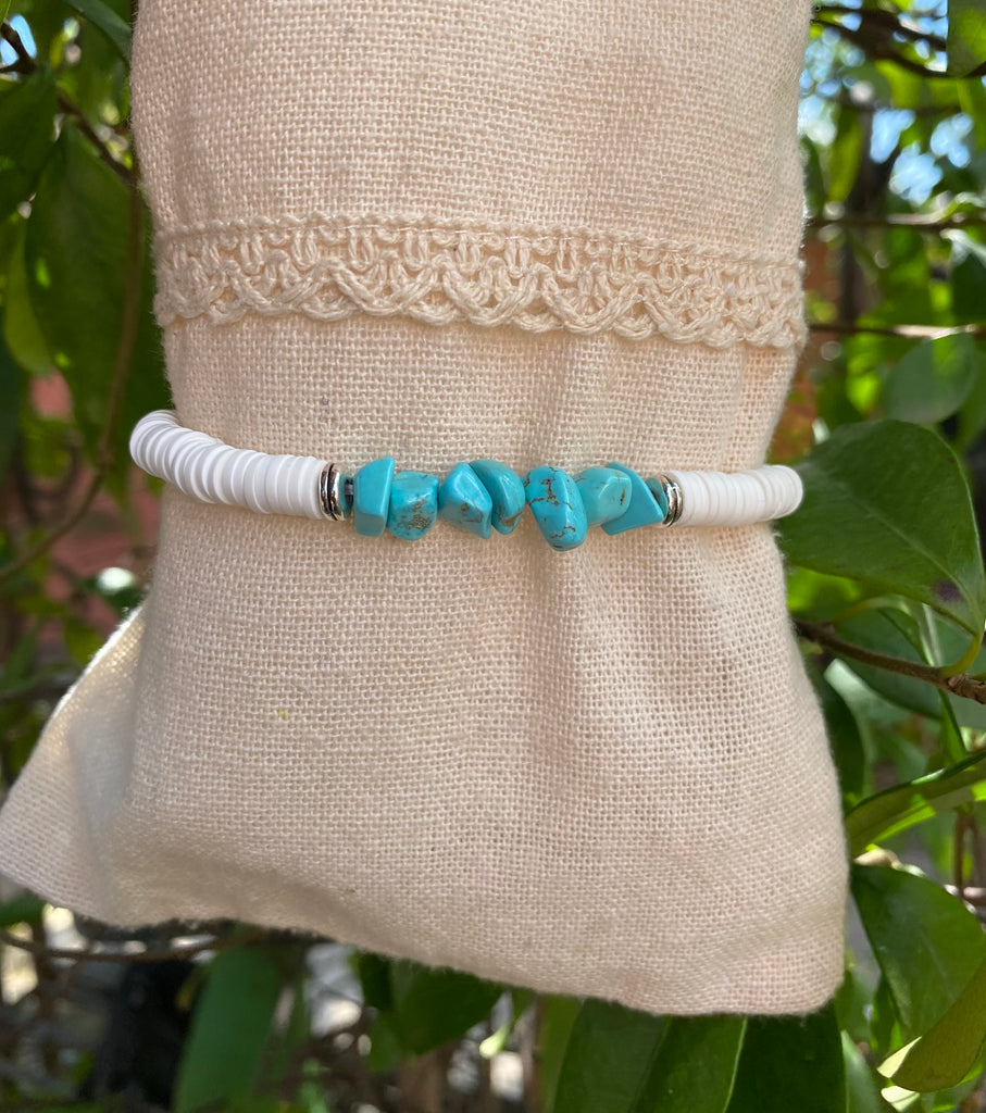 Bracelet en perles de verre et ULà cheveux élastique pour femme