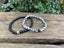 Bracelets de distance / couples - Agate noire et Jaspe Dalmatien 6 mm